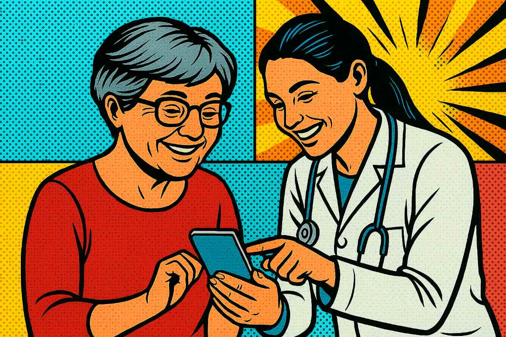 Gesundheitskommunikation über WhatsApp mit Comviira® – Patienten erhalten medizinische Informationen direkt im Chat.